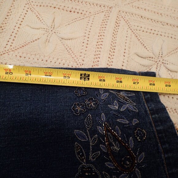 Chico's 'Size 3' beaded embellished Jeans - Picture 11 of 11